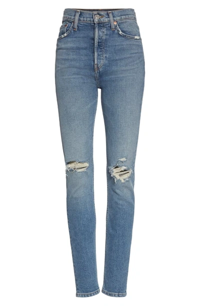 Shop Re/done Originals Ripped High Waist Skinny Jeans In Fade Away Destroy