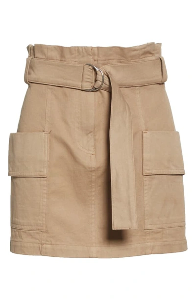 Shop A.l.c Mia Stretch Cotton Miniskirt In Caramel