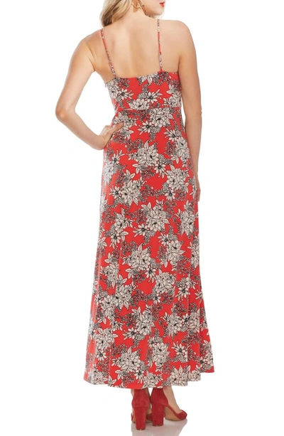 Shop Vince Camuto Boudoir Botanical Maxi Dress In Crimson Red