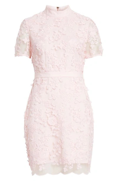 Shop Ted Baker Elegant Lace Appliqué Dress In Pink