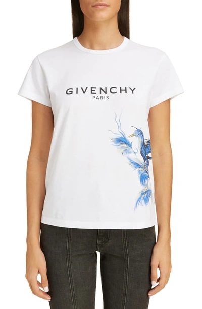 Shop Givenchy Logo Graphic Crewneck Tee In White