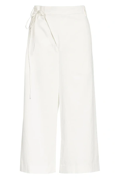 Shop Vince Tie Waist Culottes In Off White