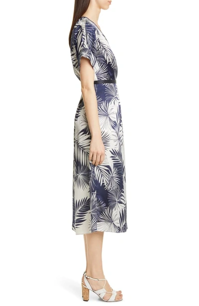 Shop Equipment Tavine Short Sleeve Silk Wrap Dress In Nature White Eclipse