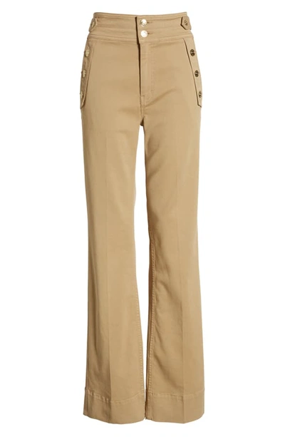 Shop Current Elliott The Maritime Boot Leg Pants In Light Kelp