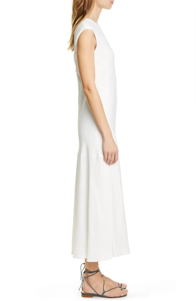 Shop Frame Cascade Midi Dress In Blanc