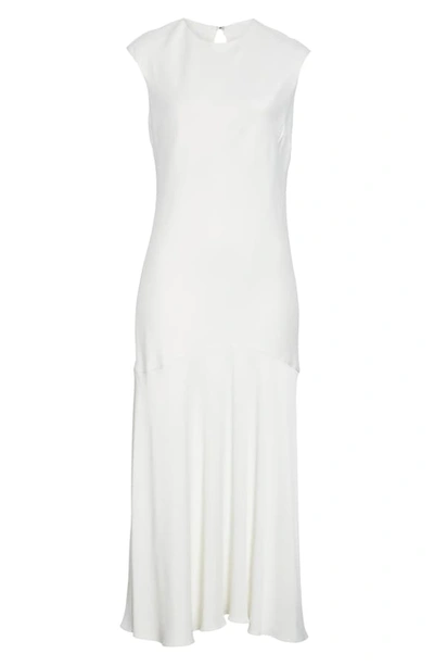 Shop Frame Cascade Midi Dress In Blanc