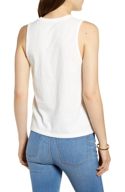 Shop Madewell Northside Vintage Muscle Tank In White Wash