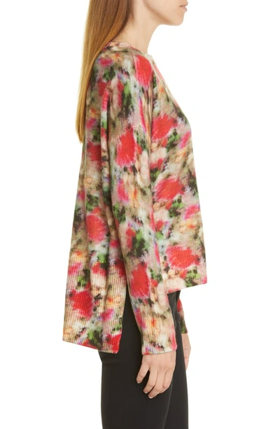 Shop Adam Lippes Floral Brushed Cashmere & Silk Sweater In Multi Floral