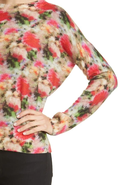 Shop Adam Lippes Floral Brushed Cashmere & Silk Sweater In Multi Floral