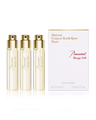 Shop Maison Francis Kurkdjian 3 X 0.37 Oz. Baccarat Rouge 540 Eau De Parfum Travel Spray Refills