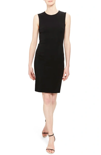 Shop Theory Sleeveless Fitted Sheath Dress In Black
