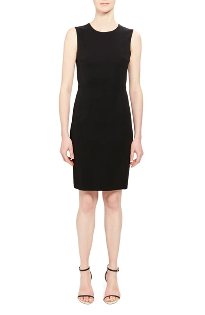 Shop Theory Sleeveless Fitted Sheath Dress In Black