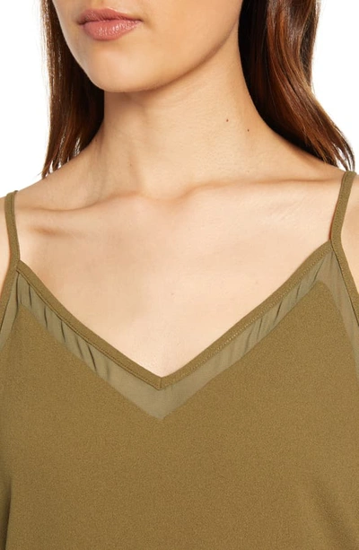 Shop 1.state Chiffon Inset Camisole In Lush Grass