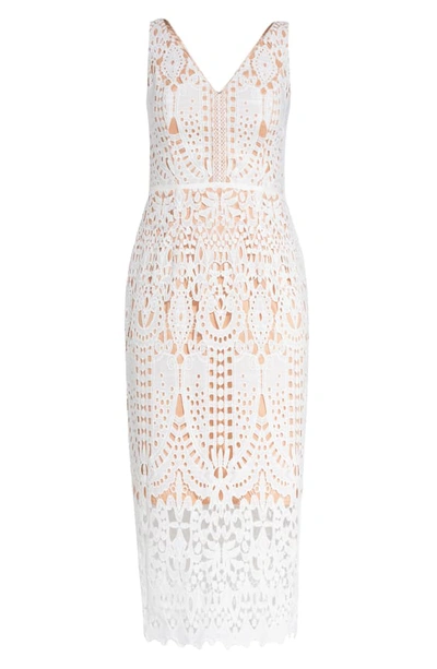 Shop City Chic All Class Lace Sheath Dress In Ivory