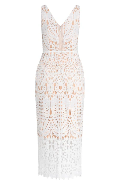 Shop City Chic All Class Lace Sheath Dress In Ivory