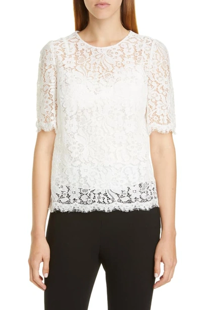 Shop Dolce & Gabbana Lace Top In White