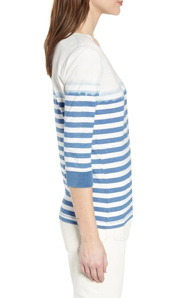 Shop Current Elliott The Poolbay Stripe Top In Blue Stripe Wit