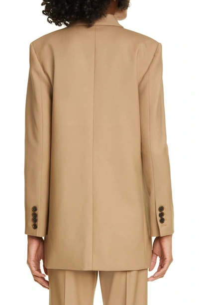 Shop Nili Lotan Diane Stretch Wool Blazer In Camel