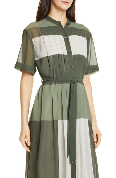 Shop Equipment Colorblock Shirtdress In Alfalfa Multi