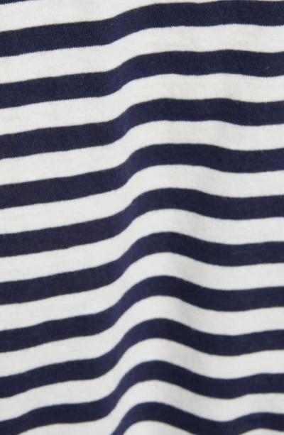 Shop Jcrew Stripe Knit Wrap Top In Navy/ White Stripe