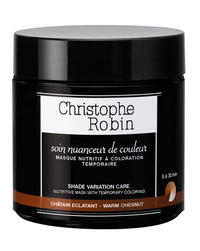 Shop Christophe Robin Shade Variation Care Nutritive Mask With Temporary Coloring - Warm Chestnut, 8.4 Oz./ 250 ml