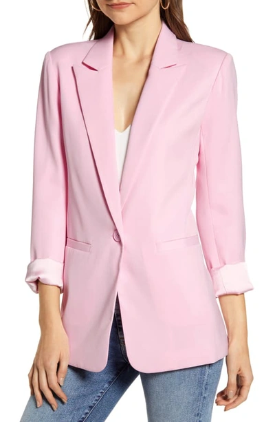 Endless Rose Tailored Single Button Blazer In Pink