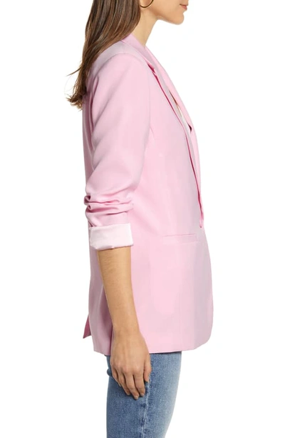 Endless Rose Tailored Single Button Blazer In Pink