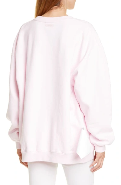 Shop Vetements Inverted Logo Sweatshirt In Light Pink