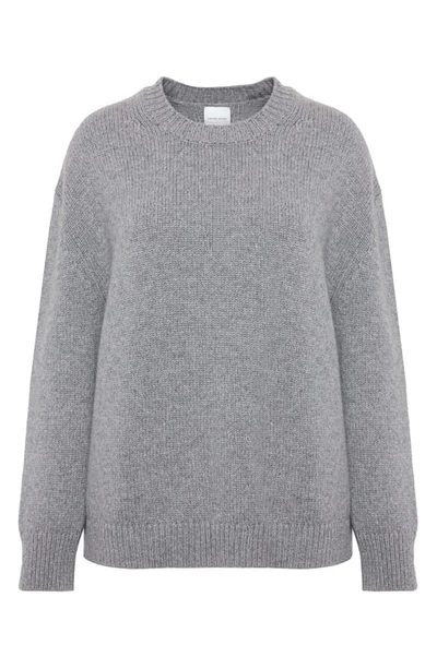 Shop Anine Bing Rosie Oversize Cashmere Sweater In Grey