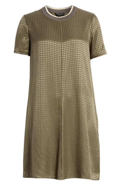 Shop Rag & Bone Ali Houndstooth Shift Dress In Olive