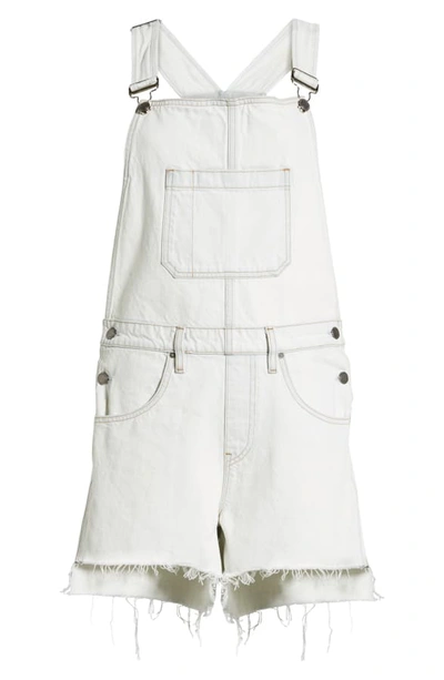 Shop Hudson Sloane Short Overalls In Bleach Out