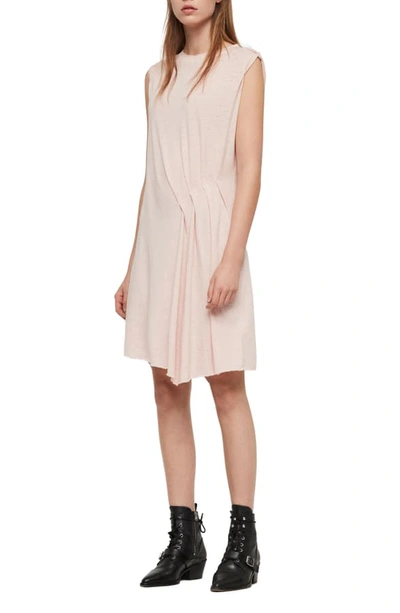 Shop Allsaints Duma Asymmetrical Dress In Cami Pink