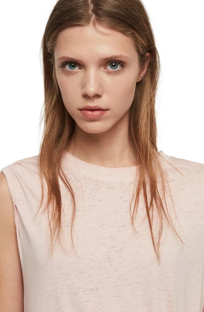 Shop Allsaints Duma Asymmetrical Dress In Cami Pink