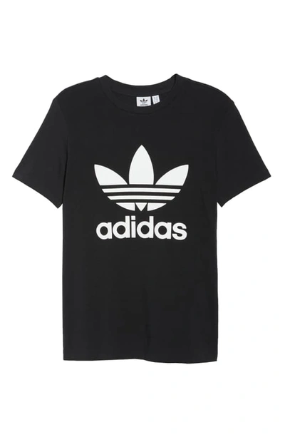 Shop Adidas Originals Adidas Trefoil Tee In Black/ White