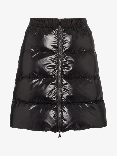 Shop Moncler Padded Mini Skirt In Black