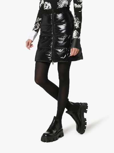 Shop Moncler Padded Mini Skirt In Black