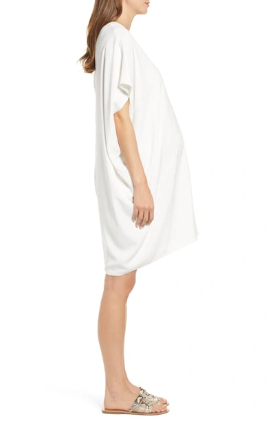 Hatch Slouch Maternity Dress In White In White