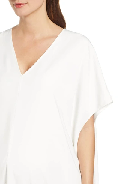 Hatch Slouch Maternity Dress In White In White