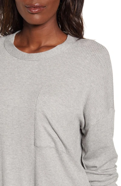 Shop Stateside Ribbed Sweater In Heather Grey