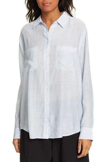 Shop Club Monaco Claudia Shirt In Blue/ White