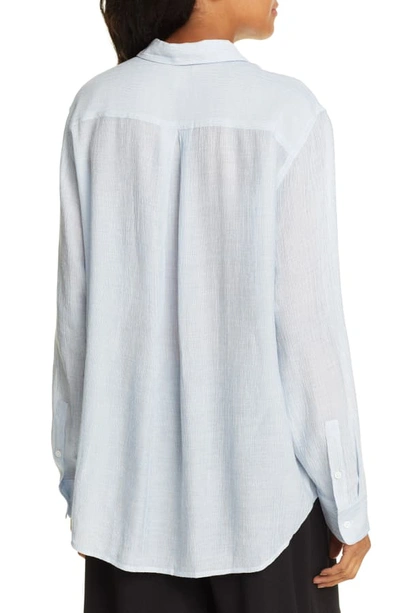 Shop Club Monaco Claudia Shirt In Blue/ White
