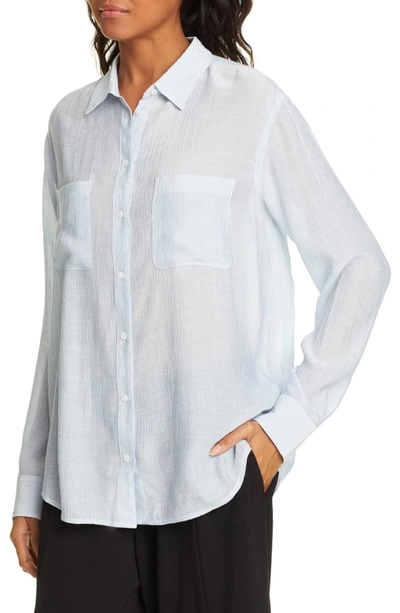 Shop Club Monaco Claudia Shirt In Blue/ White