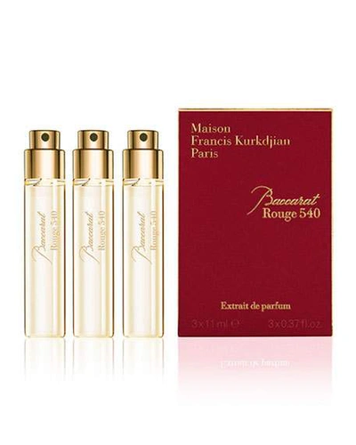 Maison Francis Kurkdjian 3 X 0.37 Oz. Baccarat Rouge 540 Extrait De Parfum Refills