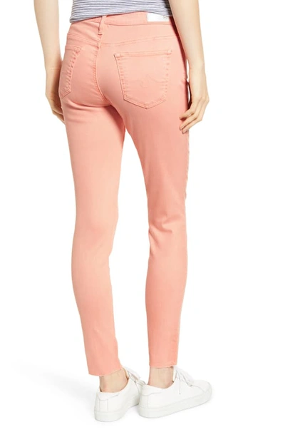 Shop Ag The Legging Ankle Super Skinny Jeans In Hi White Peach Quartz