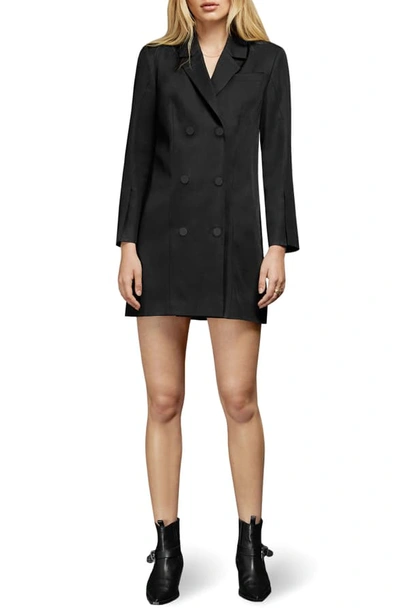 Shop Anine Bing Francoise Long Sleeve Blazer Minidress In Black