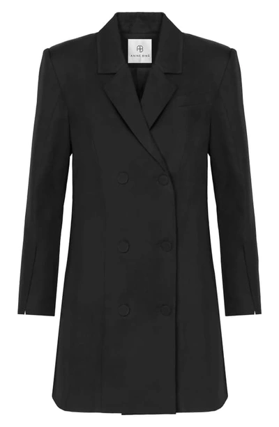 Shop Anine Bing Francoise Long Sleeve Blazer Minidress In Black