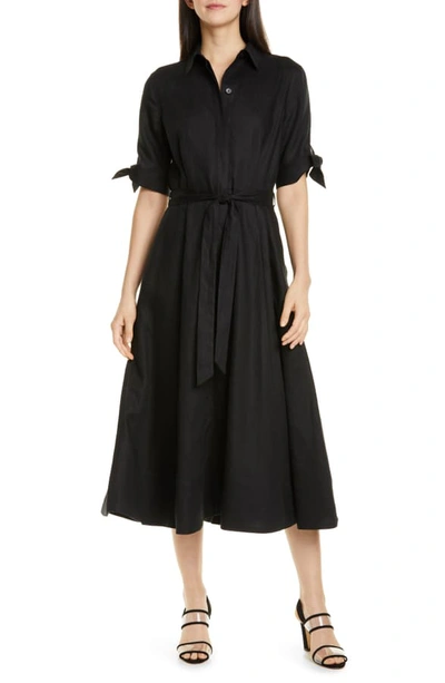 Shop Equipment Irenne Linen Shirtdress In True Black