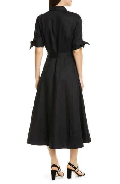 Shop Equipment Irenne Linen Shirtdress In True Black