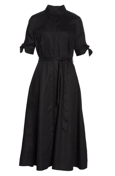 Shop Equipment Irenne Linen Shirtdress In True Black