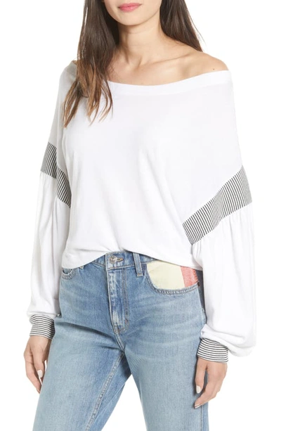 Shop Current Elliott The Two Step Boat Neck Top In Sugar